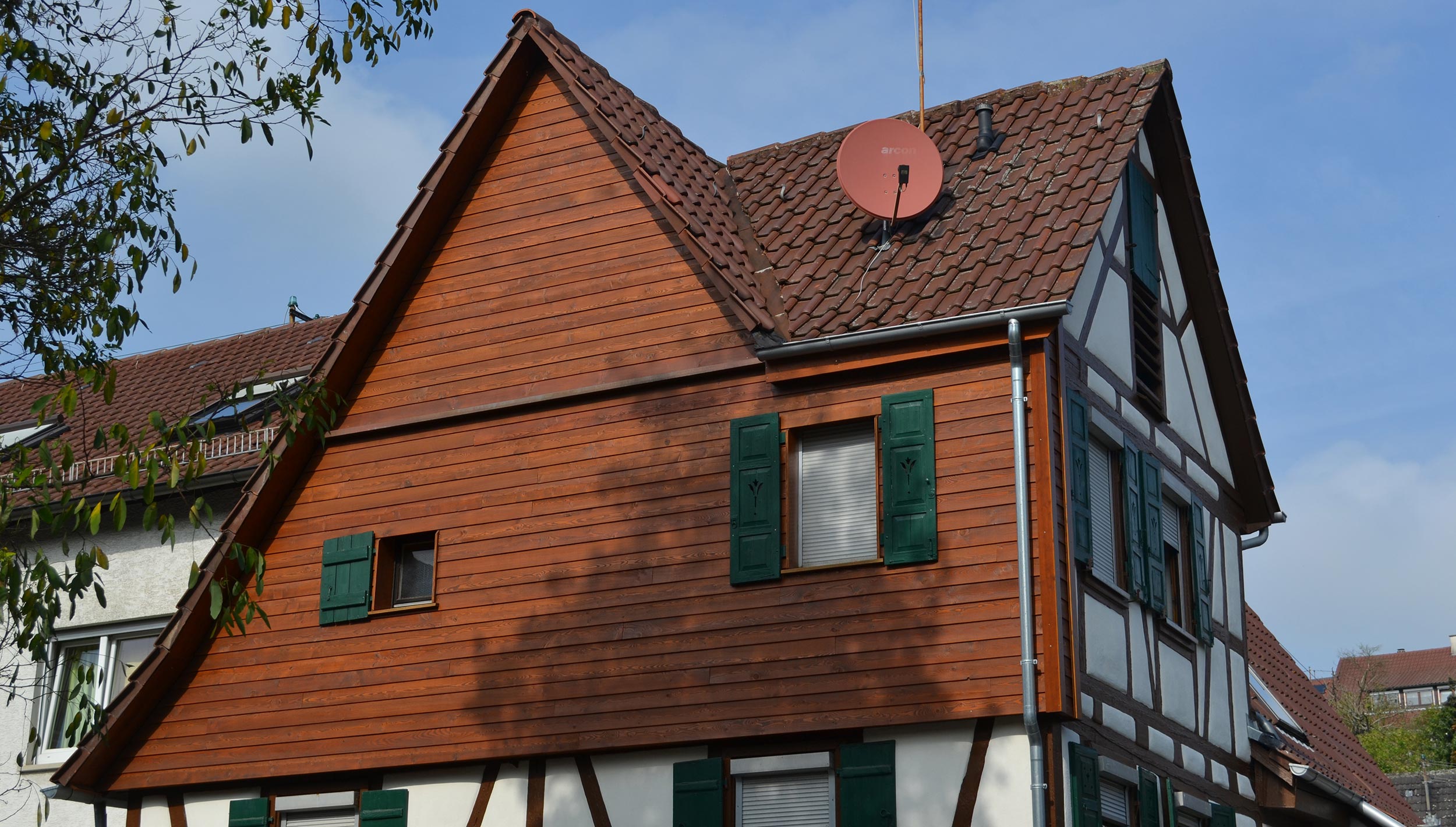 Dämmung mit einer Holzfassade